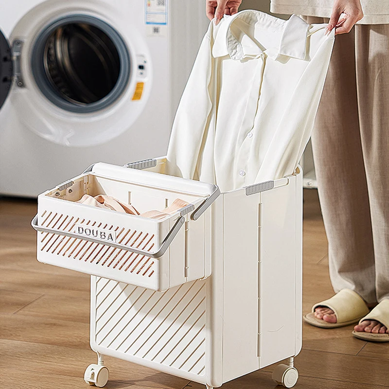 Multi-function Foldable Large Capacity Laundry Basket Portable Sundries Storage Basket Combination Organizer For Dirty Clothes