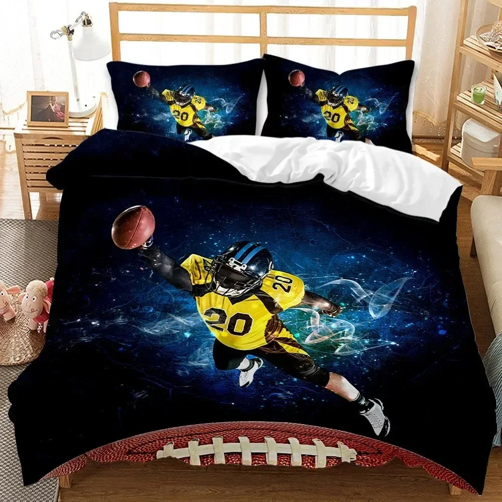

New Sport Rugby 3D Print Comforter Bedding Set Scenery Adult Europe Queen Twin Single Size Duvet Cover Set Pillowcase Luxury