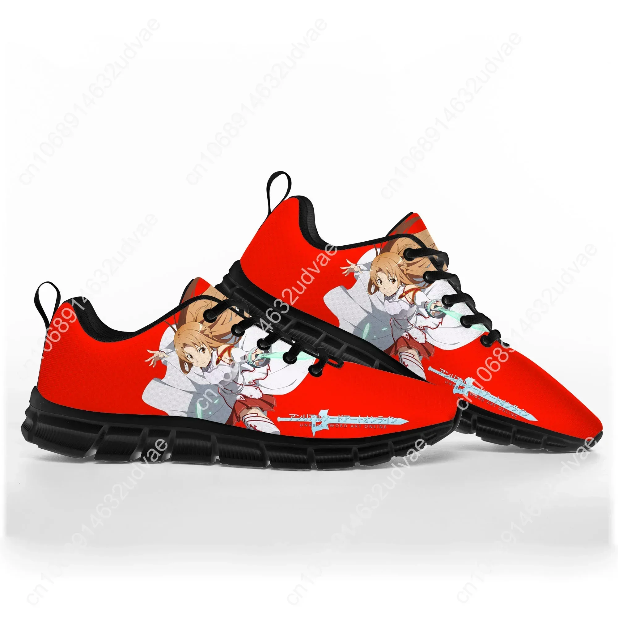 Novel Asuna Manga Sword Art Online Sports Shoes Mens Womens Comfortable Comfortable Sneakers Custom High Quality Couple Shoe