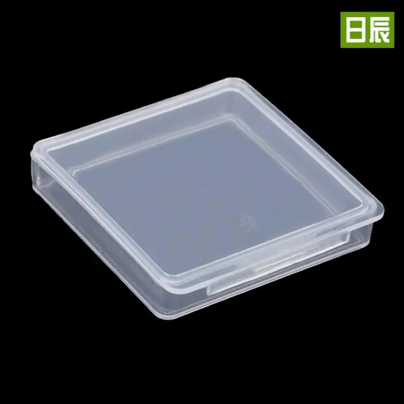 50Pcs square transparent plastic box storage  component small parts box with lid PP /Z4708 insize 4.4x4.4x0.6cm