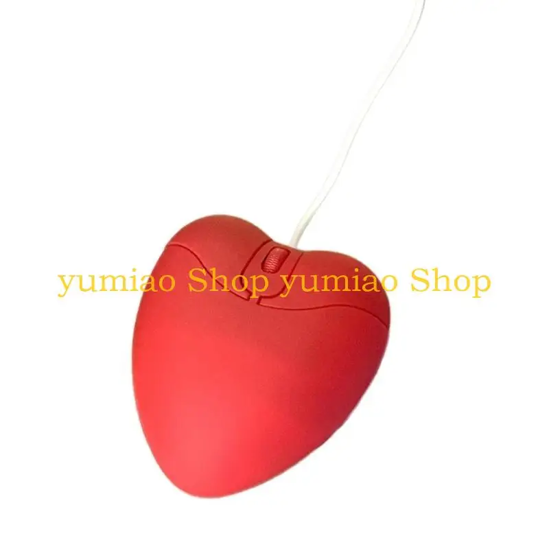 587B USB Small Mouse Love Heart Mouse for PC Computer Game Girls Gift