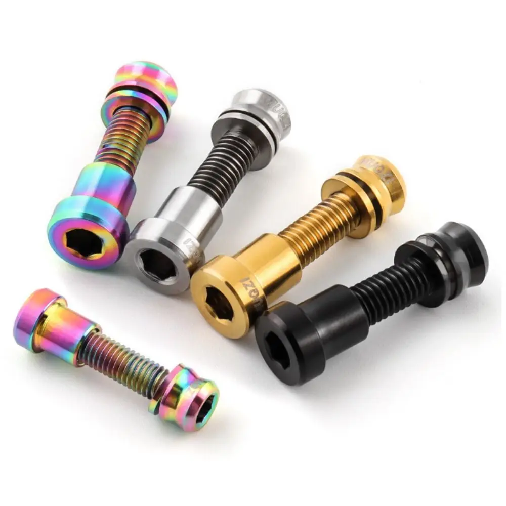 AliExpress NONE Aluminum Alloy Bicycle Stem Fixing Nut M5*17mm M5x19mm Bike Handlebar Stem Lock Bolt Ti Bolts Fixing Bolts