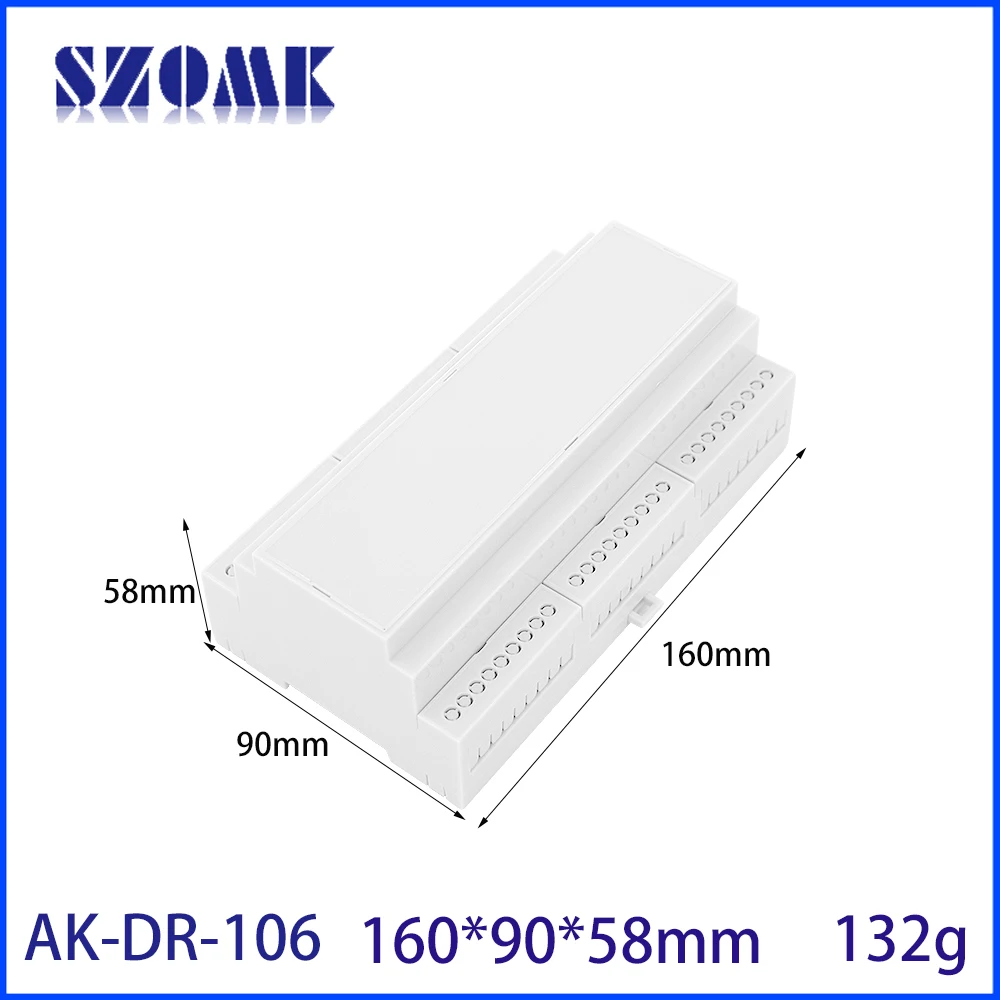 159.5x90.2x57.5MM Pcb Din Rail Mount Relay Plastic 128-5.08 Plc 27 Points Works Terminal Block Connector Din Rail