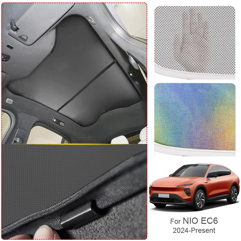 

Солнцезащитный чехол для люка автомобиля NIO EC6 2024-н.в., цветной, с нано-изоляцией от тепла, защита от УФ-излучения, автоаксессуар