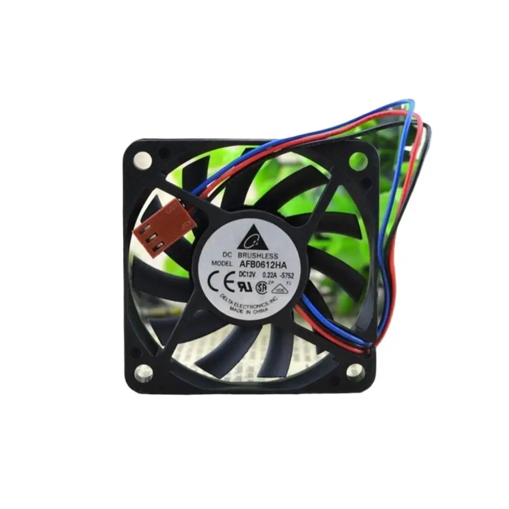 

60mm Fan for Delta AFB0612HA 6010 6cm 12V Ultra-Thin Dual Ball Bearing Fan, 0.22A, 3-Pin Port Compact Cooling Solutions