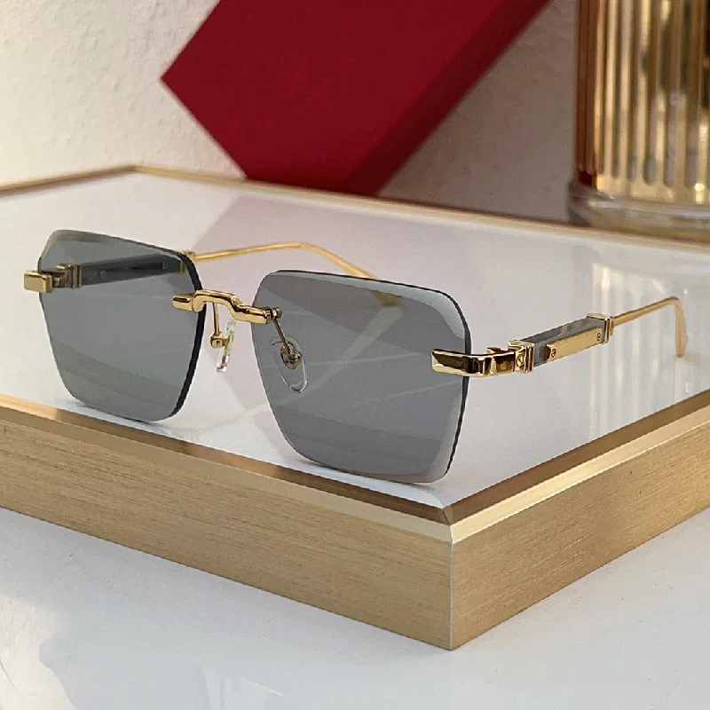 

CARCT063 New Fashionable Frameless Square Diamondcut Edge UV Protection Sunglasses for Men Women