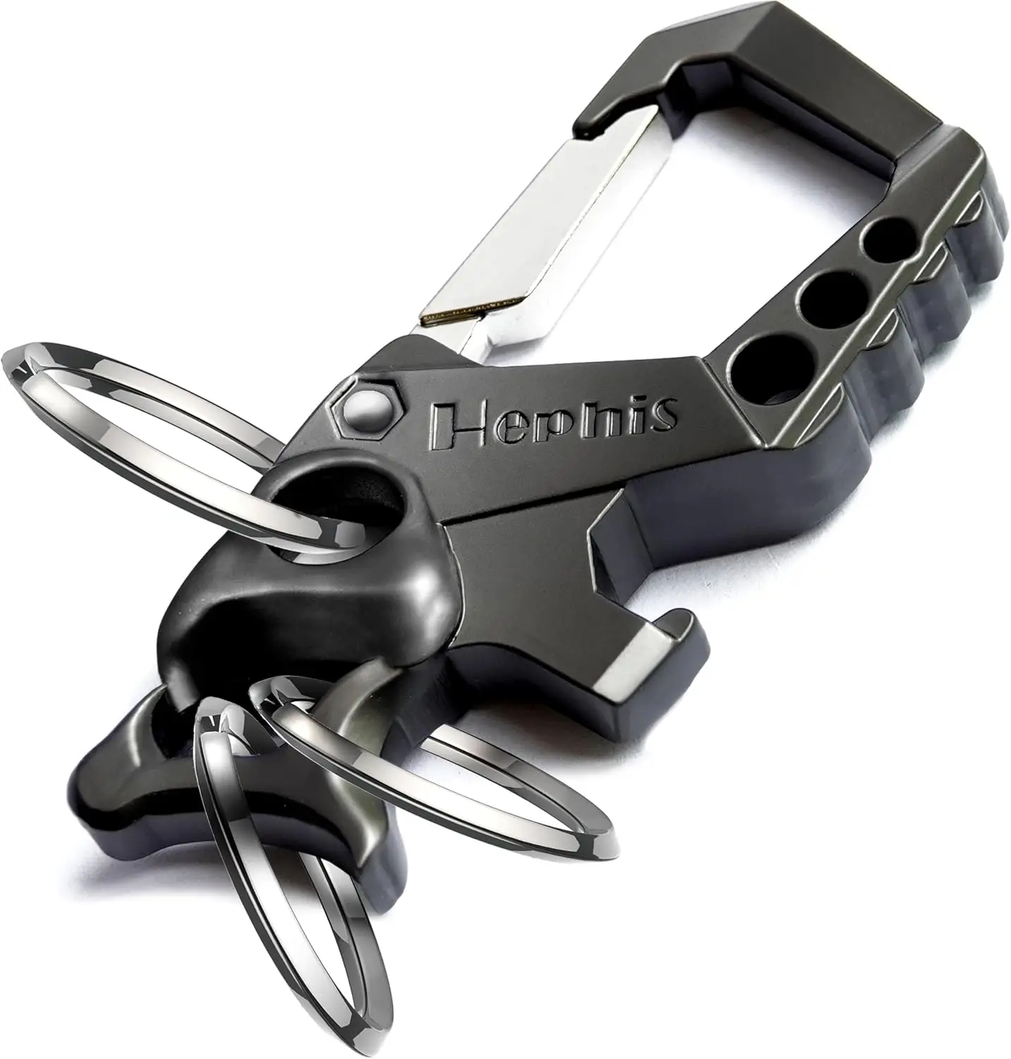 

Heavy Duty Key Chain,Car Emergency Escape Tool, Seat belt Cutter,Bottle Opener,Carabiner Car Key Chains