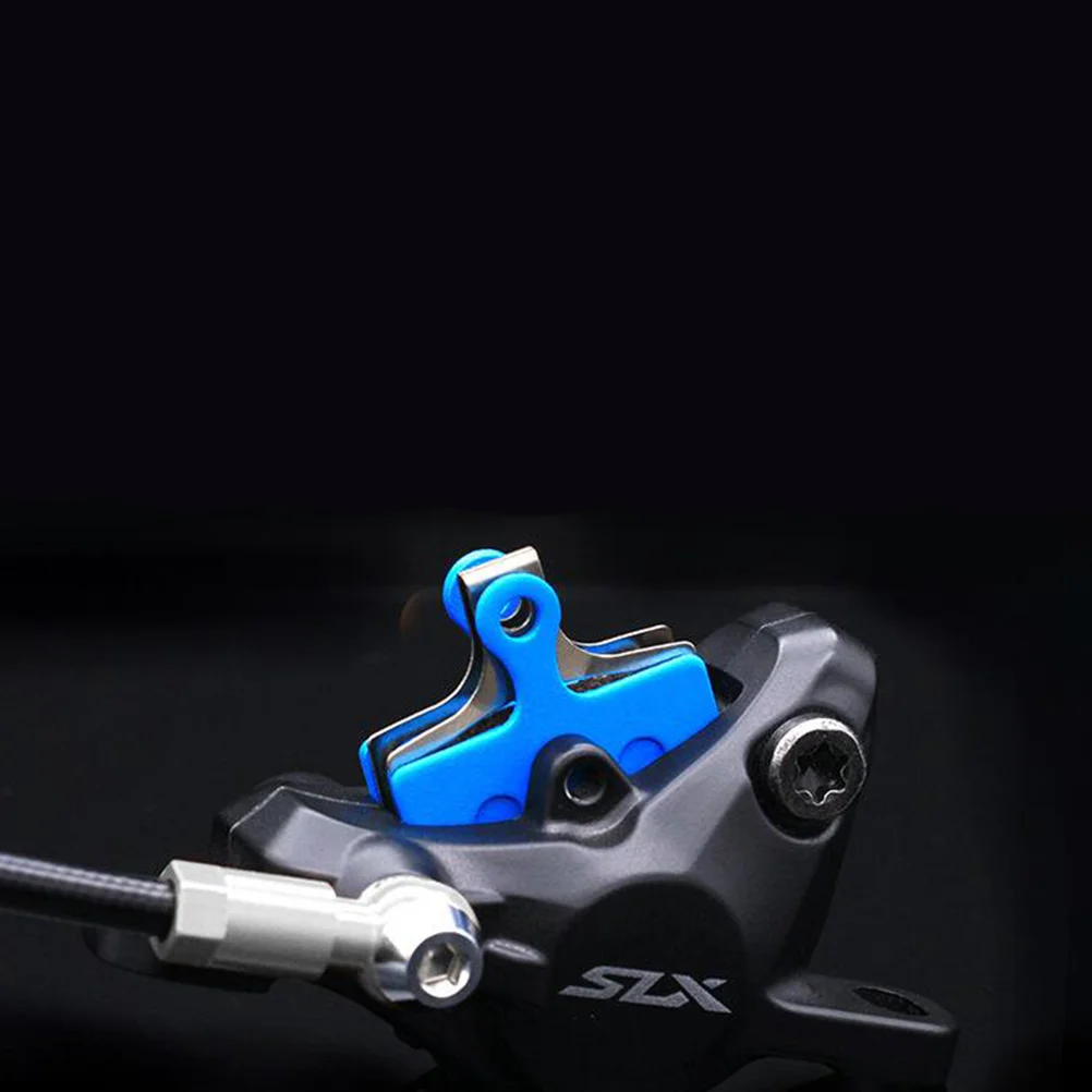 2pcs Disc Brake Pad Mountain Bike Hydraulic Disc Brake Pads Metal Cycling Brake Pads (Blue) Bike Disc Brake Pad