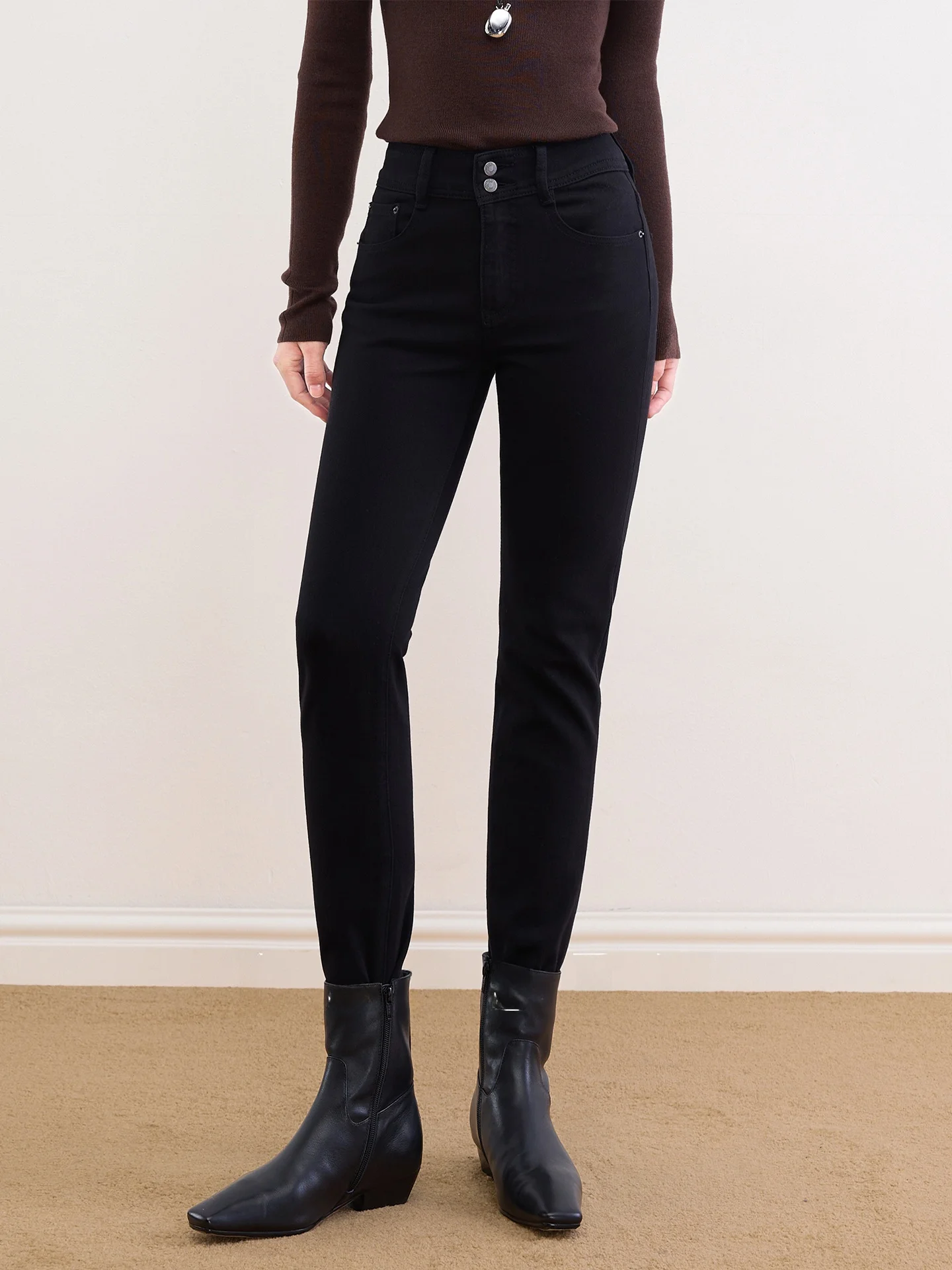 

Джинсы женские с высокой талией, подтягивающие ягодицы, стрейч в четырех направлениях, облегающие, повседневные, удобные, из смесового хлопка