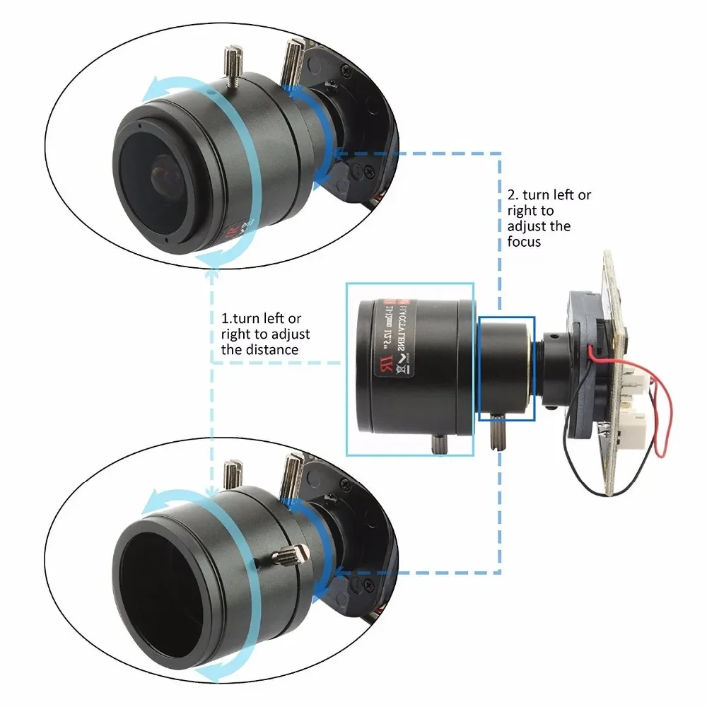 

ELP 2MP USB Camera Module 30fps/60fps/120fps CCTV Mini board USB Camera Module with 2.8-12mm Lens for Windows Mac Linux
