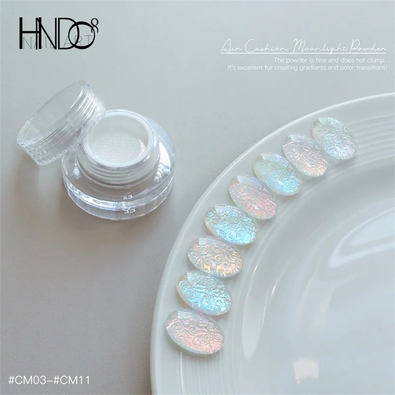 HNDO New Package Aurora Chrome Nail Powder Chameleon Rubbing Glitter Bright Shiny Effect for Manicure Decoration Pigment Dust