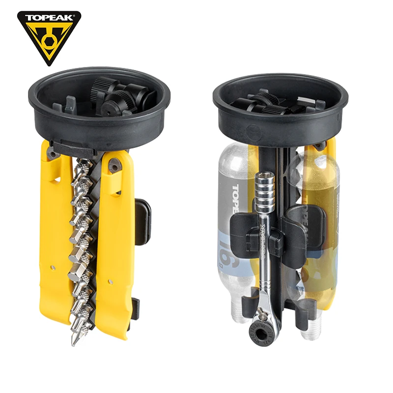 

Topeak Tool Can ESCAPE TOOLPOD 750cc Bicycle Accessory Tool All-in-one gear Storage Jar with a 16-Function Multi-tool Set