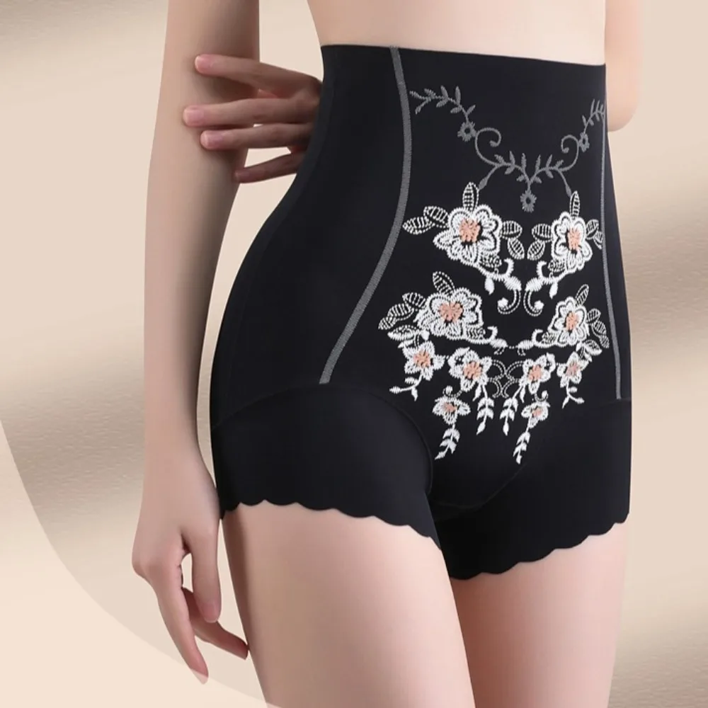 

High Waist Slimming Shaping Panties Relief Flower Pattern Waist Trainer Postpartum Body Shaper Lingerie Shapewear