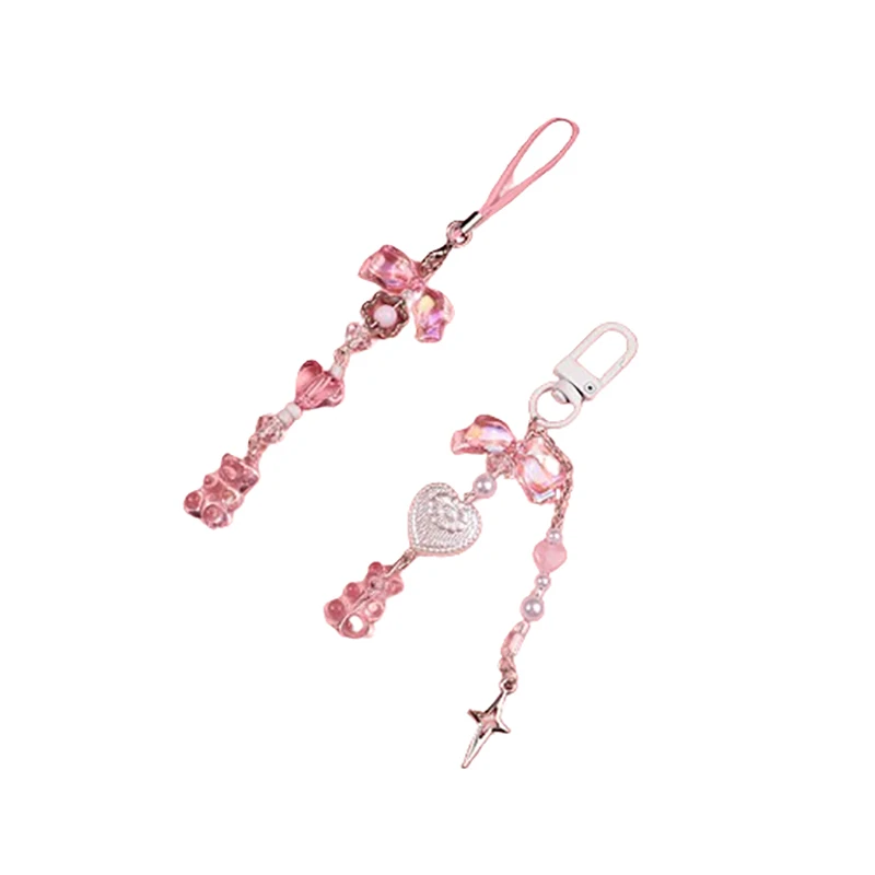 

New Fashion Sweet Phone Chains Lovely Bear Phone Pendant Stylish Accessories For Women Girls Versatile Bag Decorations Gifts