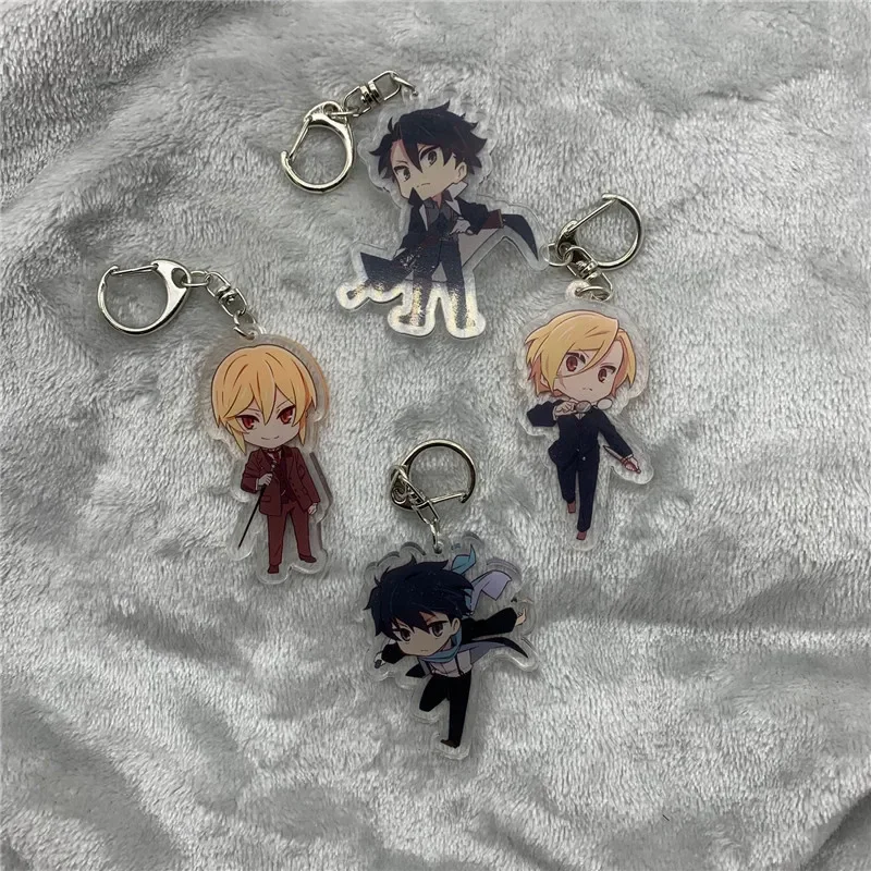 Anime Keychain William James Moriarty Albert James Moriarty Keyring strap Figure Hanging Accessories