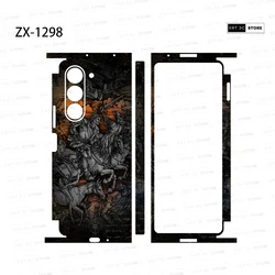 XRT Colorful Anti-Scratch Stickers For Samsung Galaxy Z Fold6 5 4 3 7 Fold5 Fold4 Protective Decal Skin Cover Back Film