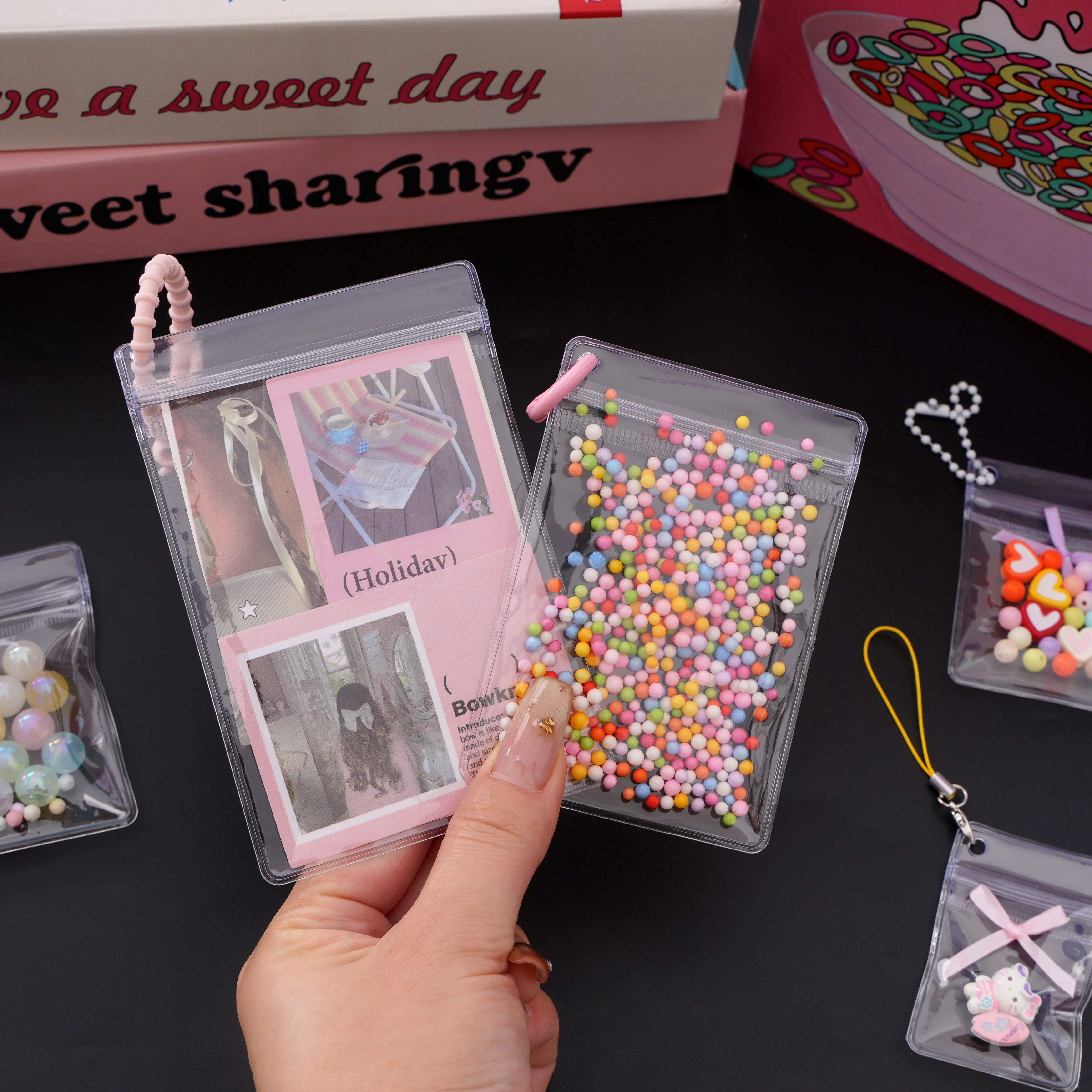 20Pcs Multi Size PVC Clear Jewelry Storage Bags Self Seal Bags Reusable for Bracelets Necklaces Rings Packaging Jewelry Display