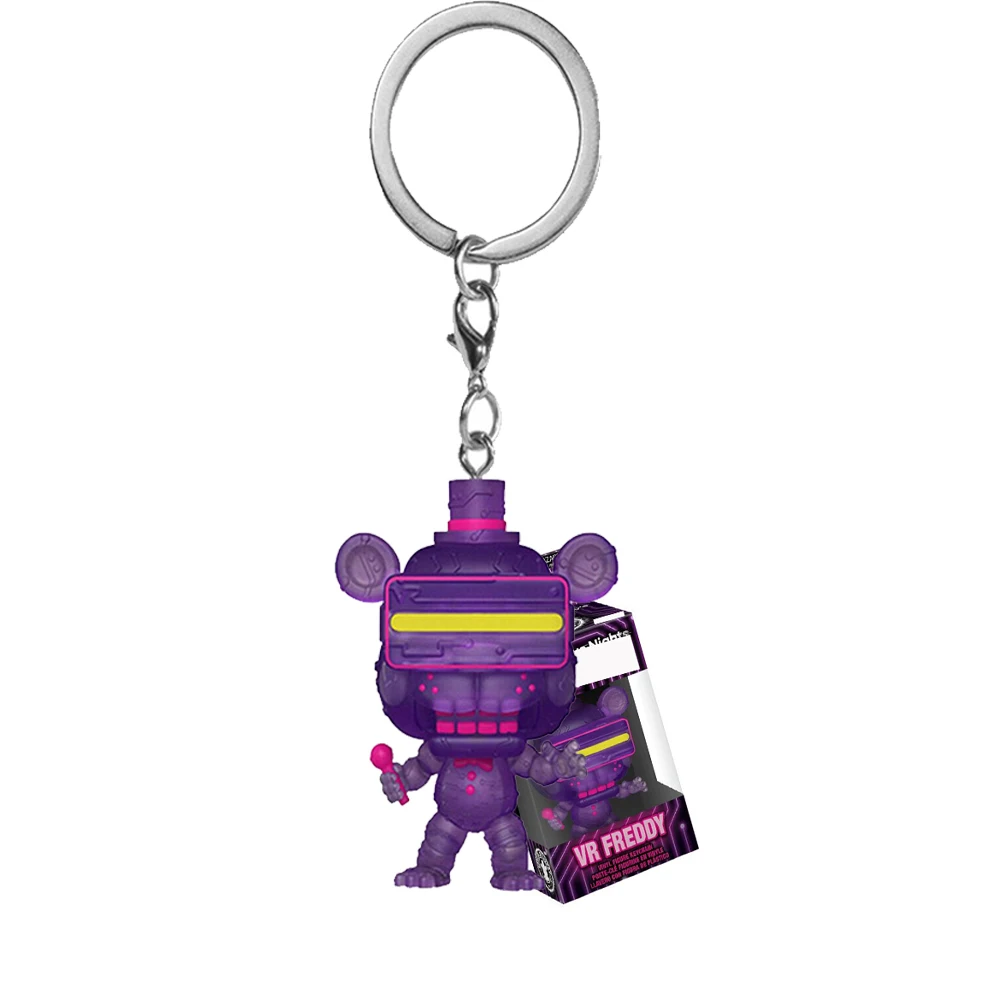 Hot pop Fnaf Halloween Keychain Anime Figure Freddy Cartoon Animal Keychain Car Key Backpack Decor Pendant Gifts To Friends