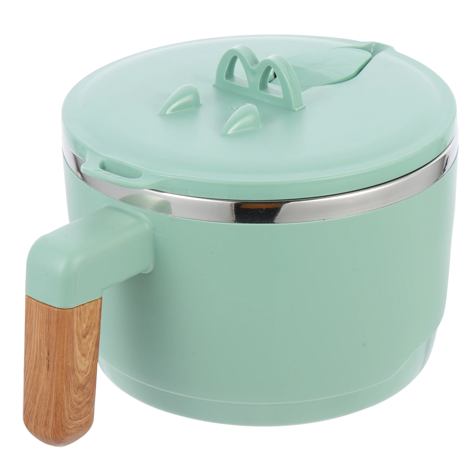 

Stainless Steel Insulated Noodle Leak Proof Anti Scald Handle Ramen Silicone Lid Food Serving Portable Soup Container Reusable