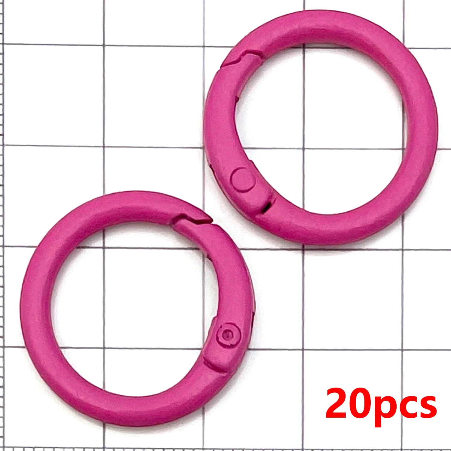 20pcs Matte Spring O Rings for DIY Keychain Making