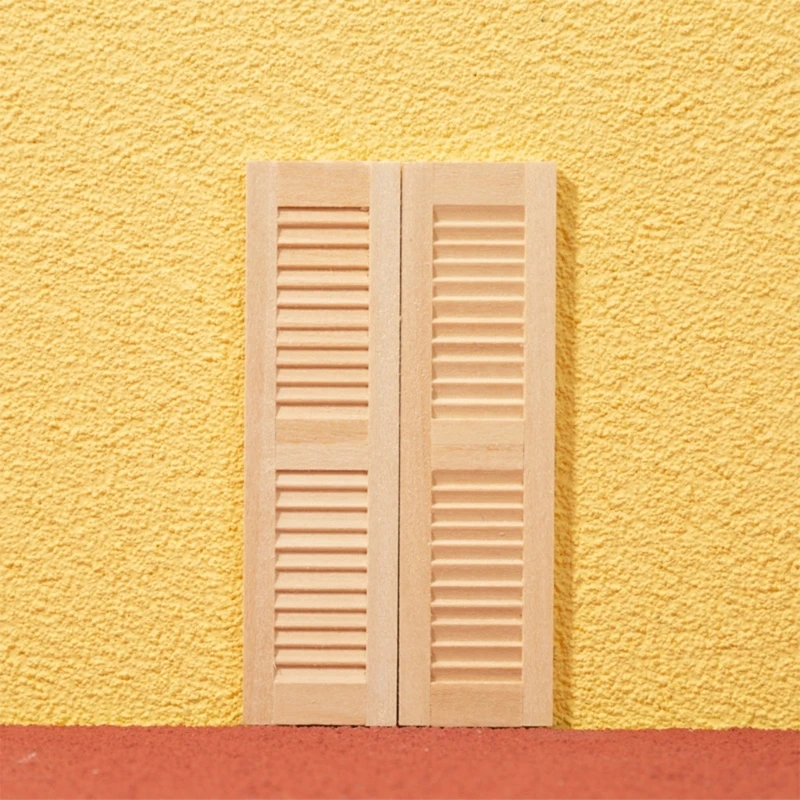 Miniature Window Blinds 1/12 Doll House Accessory Realistic Shutters Model Craft Project Display Modern Decoration L8RB