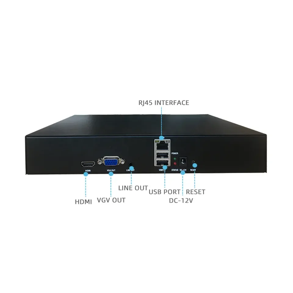 XSTRIVE Ethernet vidéo à HD-MI/VGA HD décodeur srt udp rtAJrtsp hls http