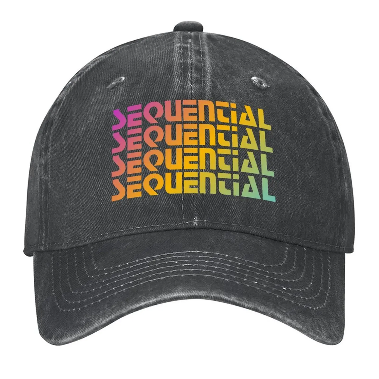 

Rainbow Sequential Baseball Cap |-F-| Thermal Visor Kids Hat golf hat genuine Men Golf Wear Women's