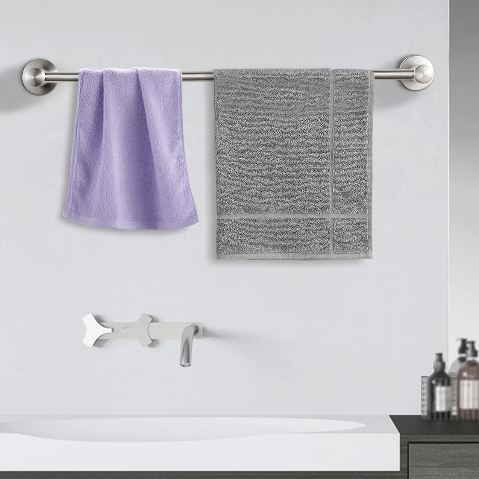 Towel Bar, Adjustable Expandable Bathroom Towel Holder, Kitchen Dish Cloths Holder, Towel Holder Wall Mount Towel Rack