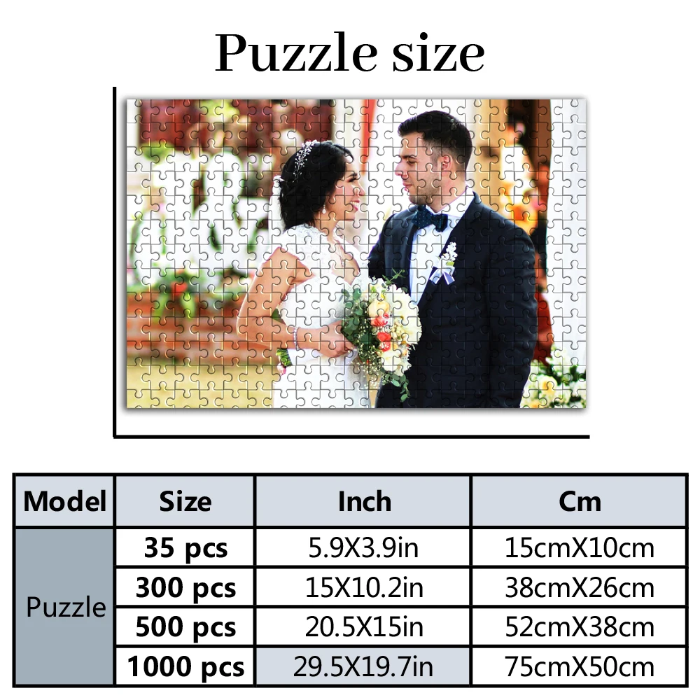 35/300pcs  marriage Customized Picture Mosaic Customizable Poster For Baby Toy Gifts for Commemorative or Special Occasi