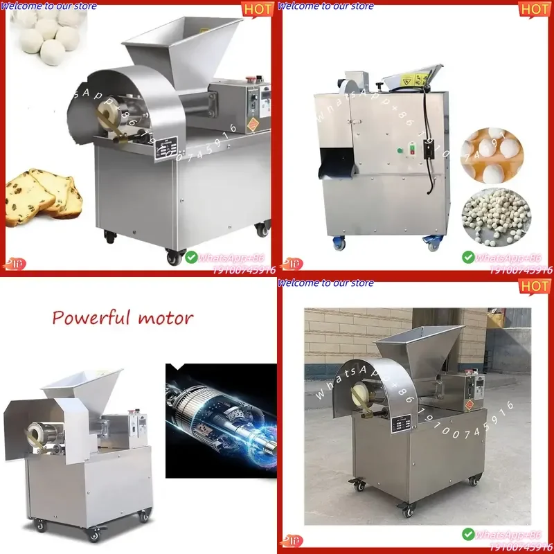 CECertificate High Quality Small Bakery Dough Divider Rounder Cutting Split Machines Machine Silver Pizza Making Machine for