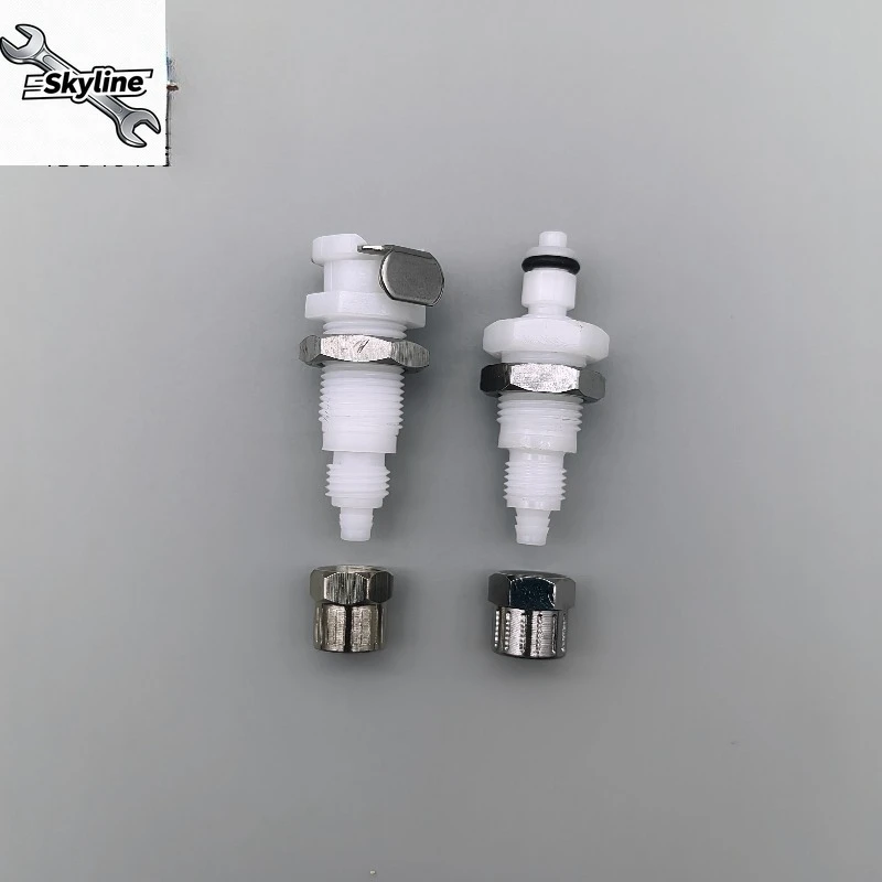 CPC Style PMCD Quick Disconnect Connector RS-PM Male Thread PLCD Bulkhead Coupling With Lock Nut Plastic Pneumatic Fittings