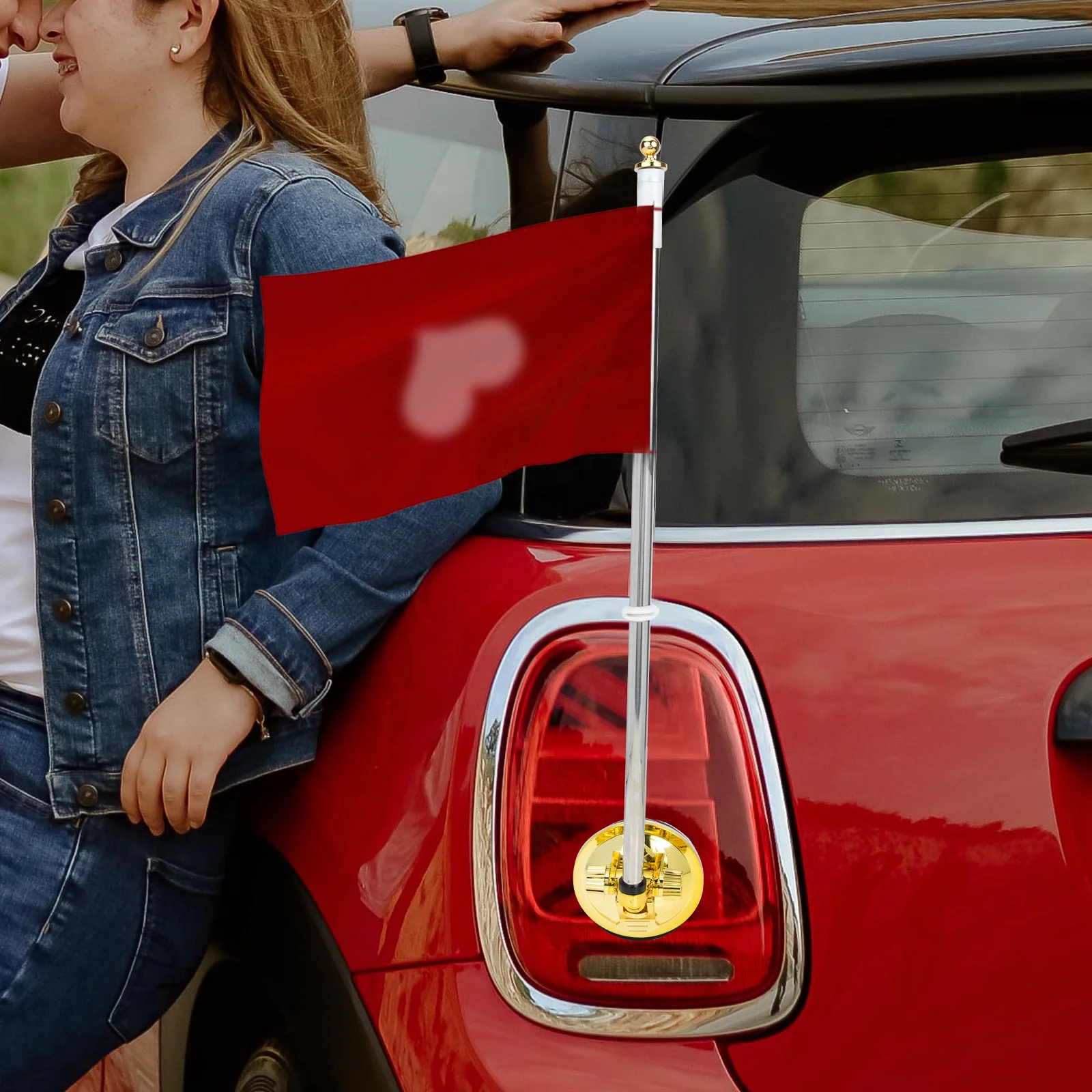 

Flag Pole Holder Stainless Steel Durable Suction Cup Base Car Motorbike Mount Vehicle Flagpole Stand Flag Pole Holder