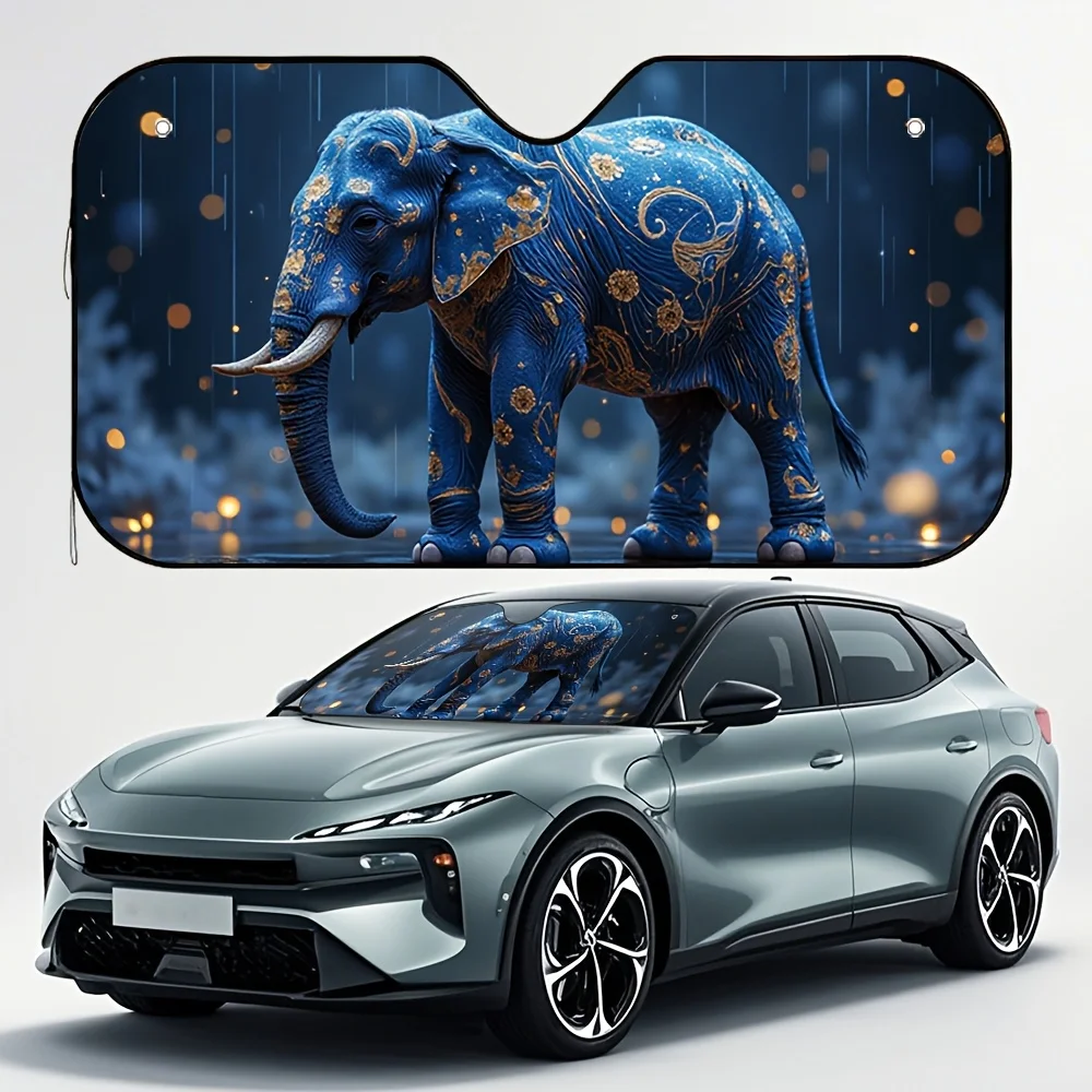 

1 шт., декоративный синий слон, автомобильный солнцезащитный козырек, защитный солнцезащитный козырек для чувствительного света, бежевого, медицинского класса, универсальный аксессуар для автомобиля