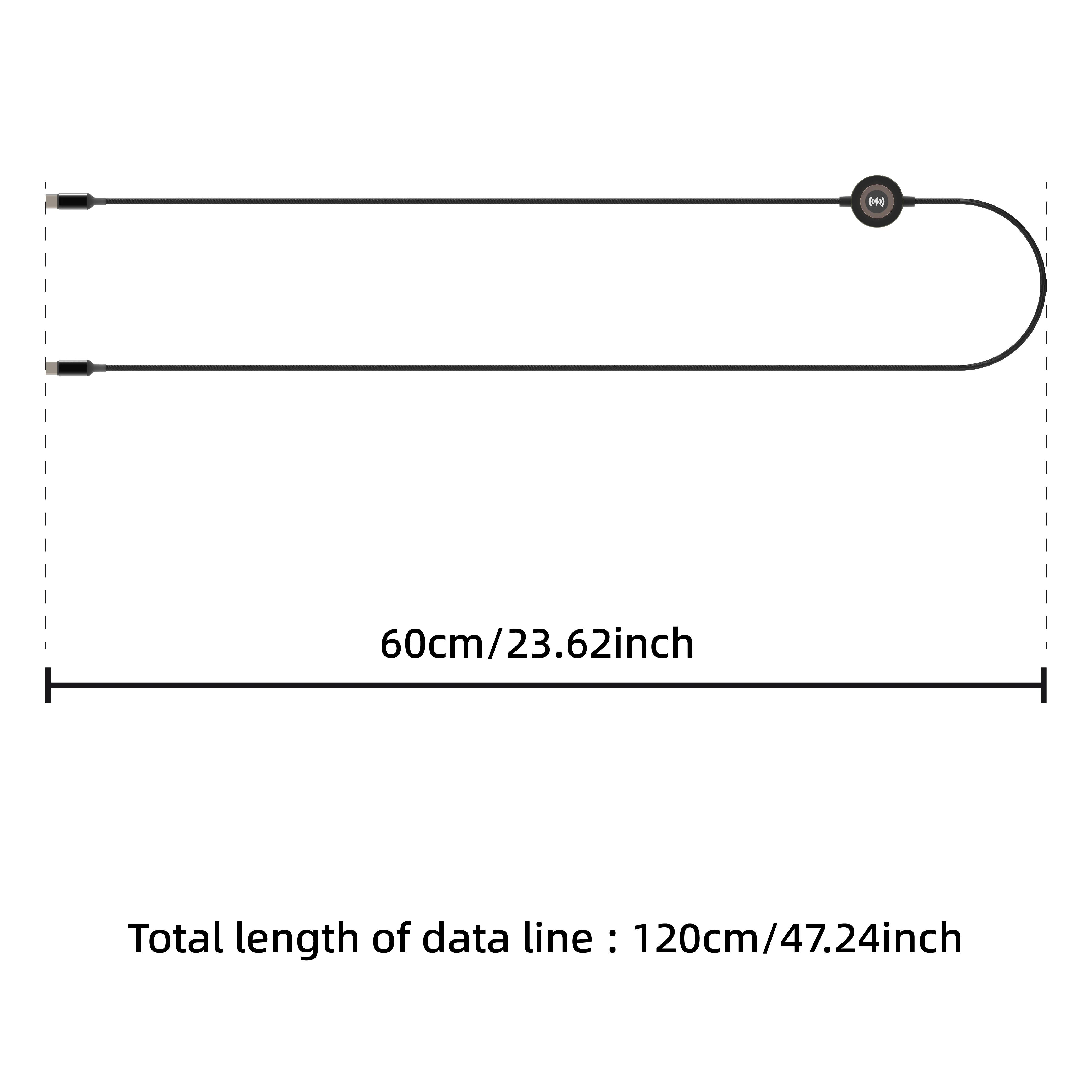 Bonola Magnetisches Uhren-Ladekabel für Samsung Galaxy Watch Ultra 8/7/6 2-in-1 Schnell-Ladekabel Typ C zu C 1,2M für Samsung – Detail 8