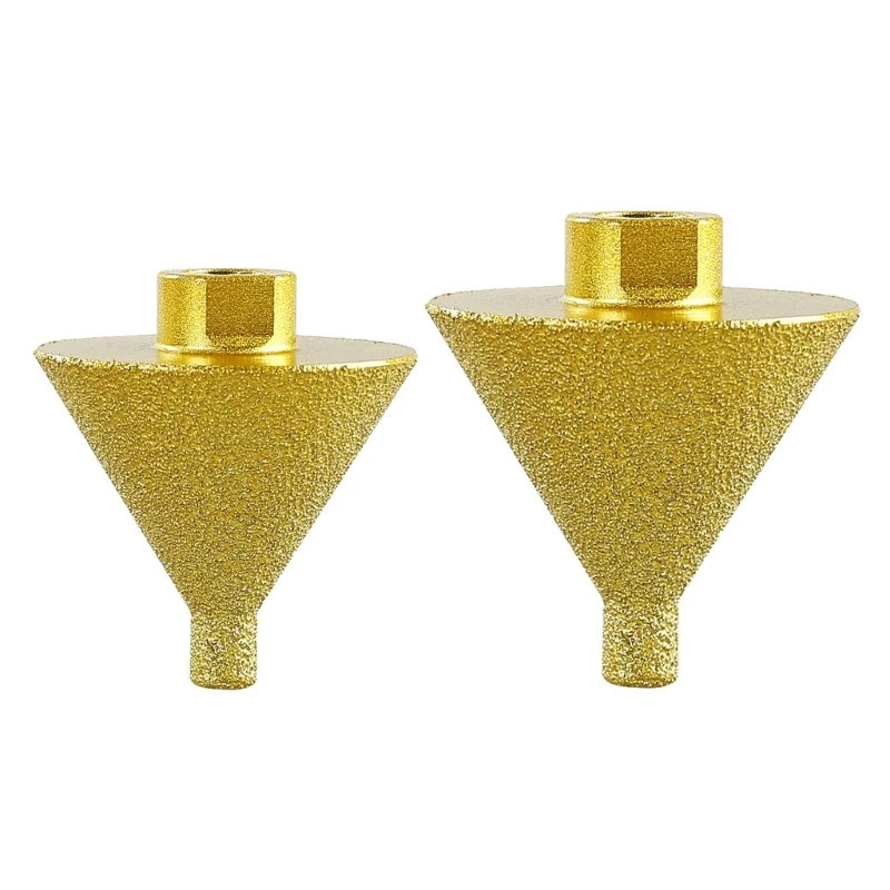 Diamond Chamfer Finger Bit Stone Hole Opener Diamond Cone Milling Bit 38/50mm Dropshipping