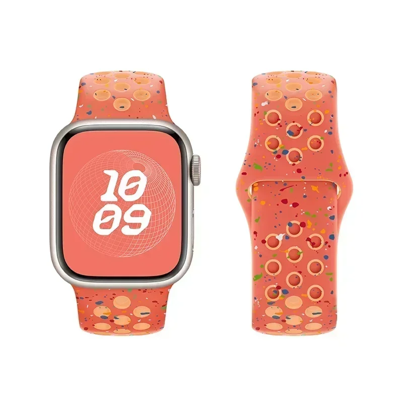 Original Silicone Watch Strap For Apple Ultra 2 49MM Sports Rubber Band For Iwatch Series 9 8 7 6 SE 4 3 2 45MM 44MM 42MM 41MM image 2