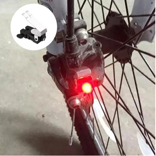 Imagen 1 del producto Luz de freno de bicicleta a prueba de agua, montaje de bicicleta, luz trasera de seguridad Simple, lámpara LED roja de alto brillo, accesorios para ciclismo