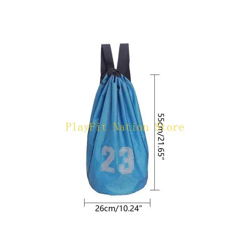 242F Bóng rổ Bóng rổ vai Backpack Outdoor Sport Fitness Volley Bóng đá Huấn luyện Bóng đá Túi lưu trữ Draw