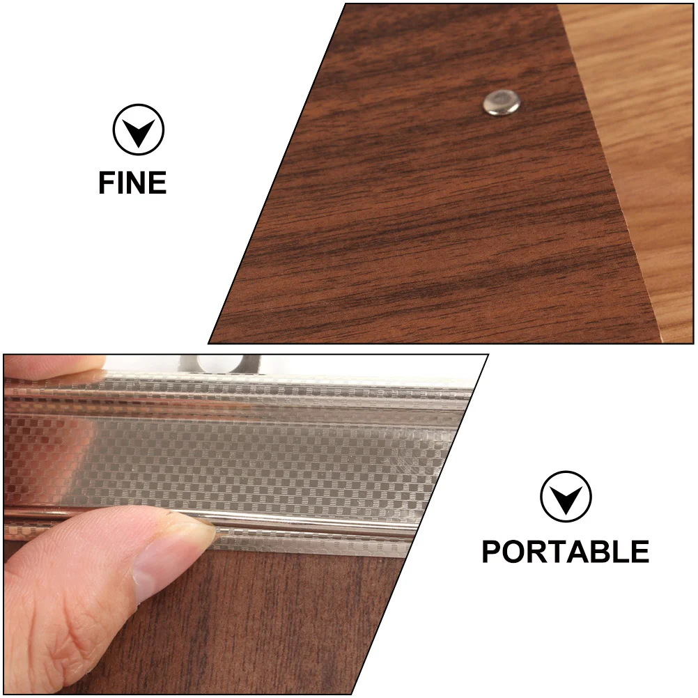 

2Pcs Menu Board Clip Wooden Kitchen Restaurant Menu Holder Portable Classic Metal Clip for Home Cafe A4 A5 Home Recipe Rack