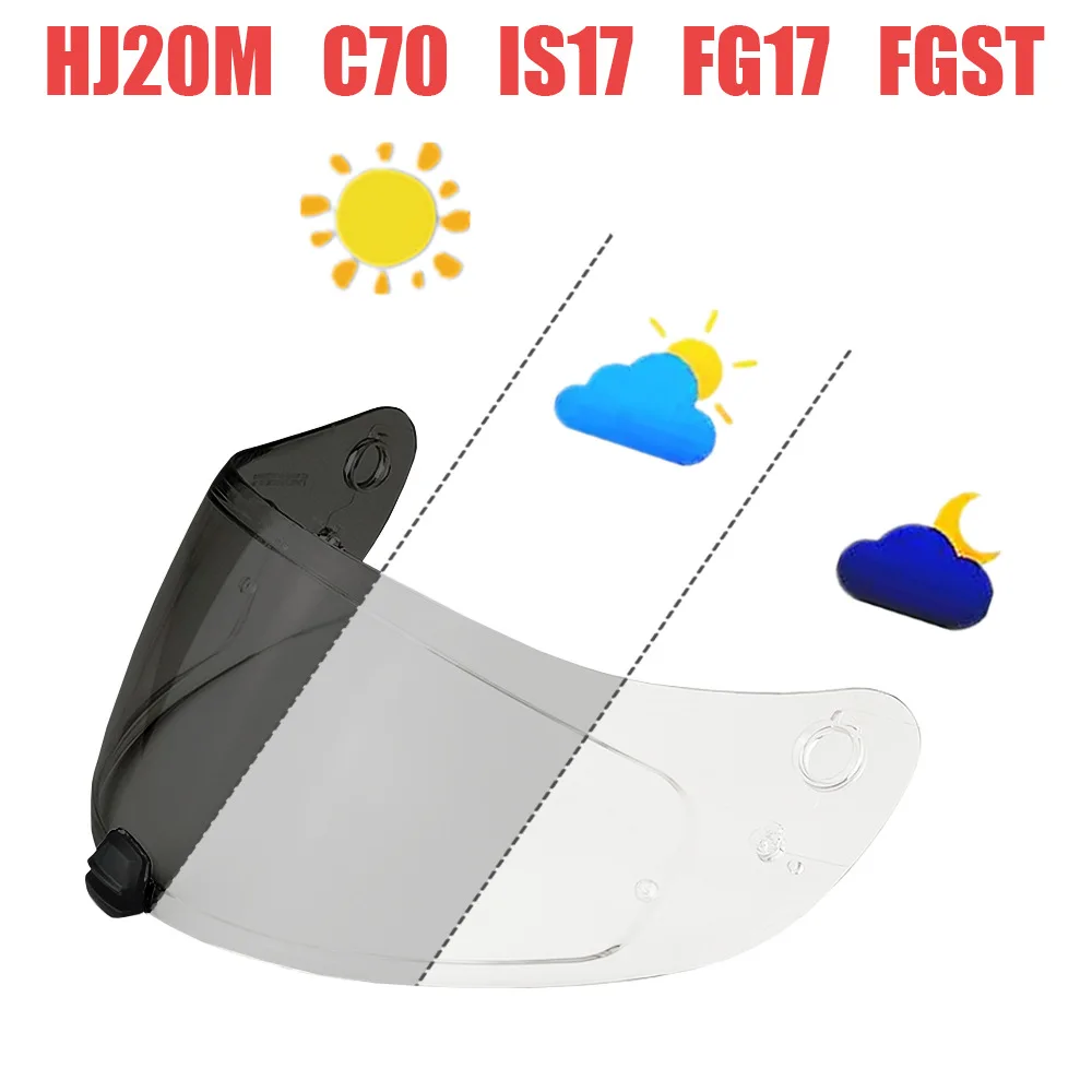 

HJ20M Helmet Visor For HJC C70 FG-17 FG-ST IS-17 Motorcycle Helmet Lens Uv Protection Casco Moto Photochromic Visera Sunshield