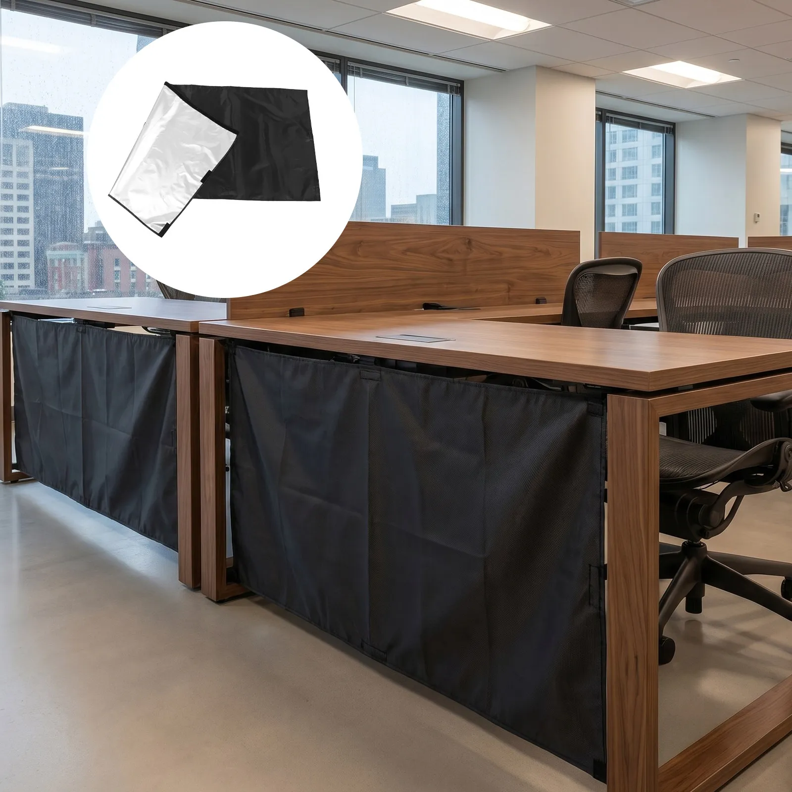 48x16 Under Desk Privacy Panel Self Adhesive Cable Organizer Office Desk Privacy Screen Front Cover Home Workstation