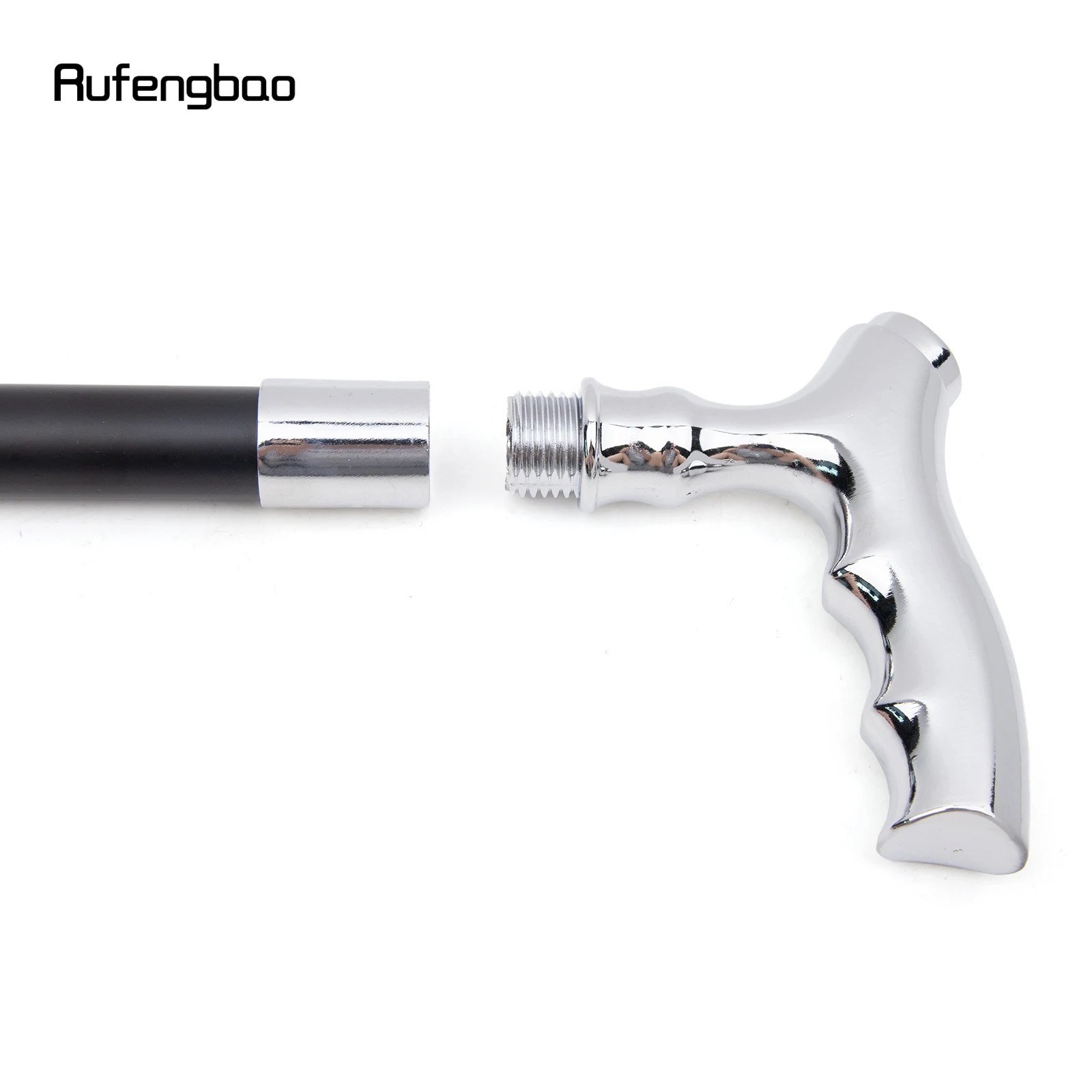 White T Wave Shape Walking Cane Fashion Decorative Walking Stick Gentleman Elegant Cosplay Cane Knob Crosier 93cm