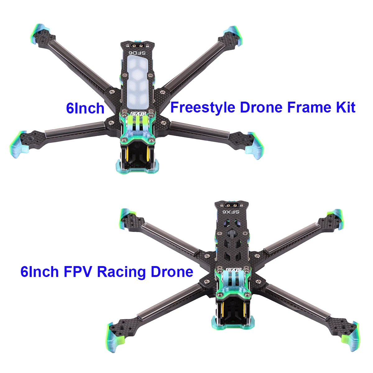 

DYS 6Inch FPV Freestyle Drone Frame Kit Carbon Fiber Support DJI O3 Air Unit for RC Racing Drone