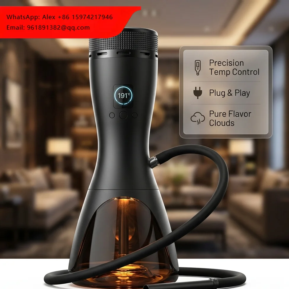Smart Electric Shisha Electronic Hookah Wholesale OEM Custom Logo Portable Rechargeable