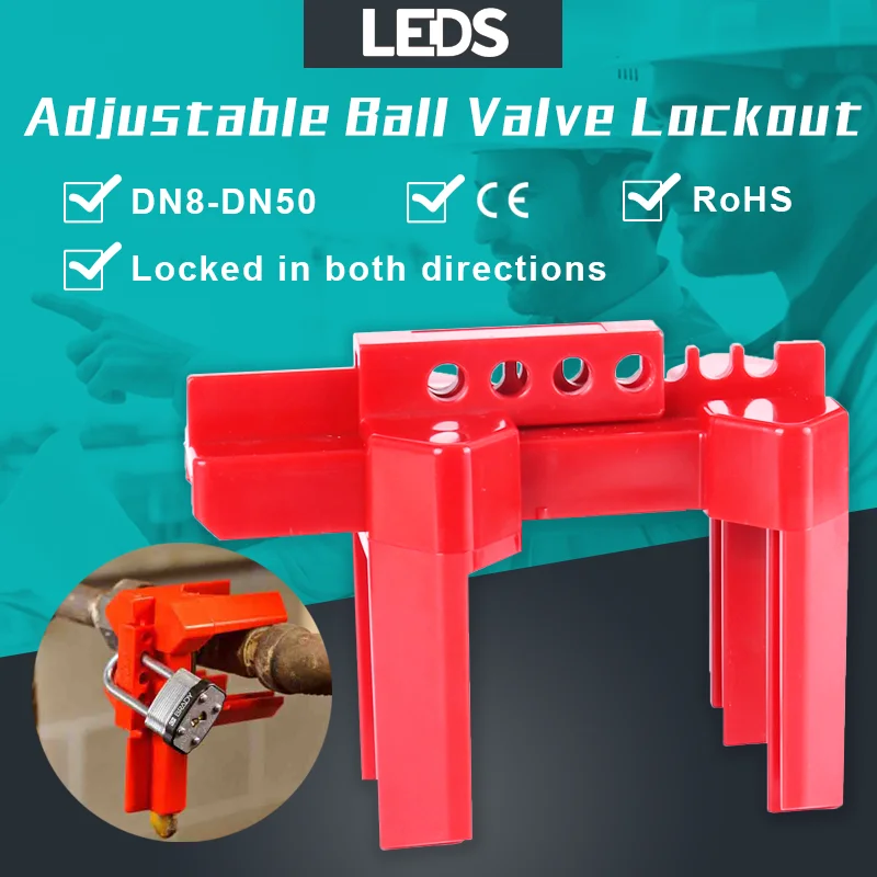 

Adjustable Ball Valve Lockout Prinzing Tap Water Pipeline Valve Ball Valve Handle Open Isolation Safety Lock LOTO Devices LDV21