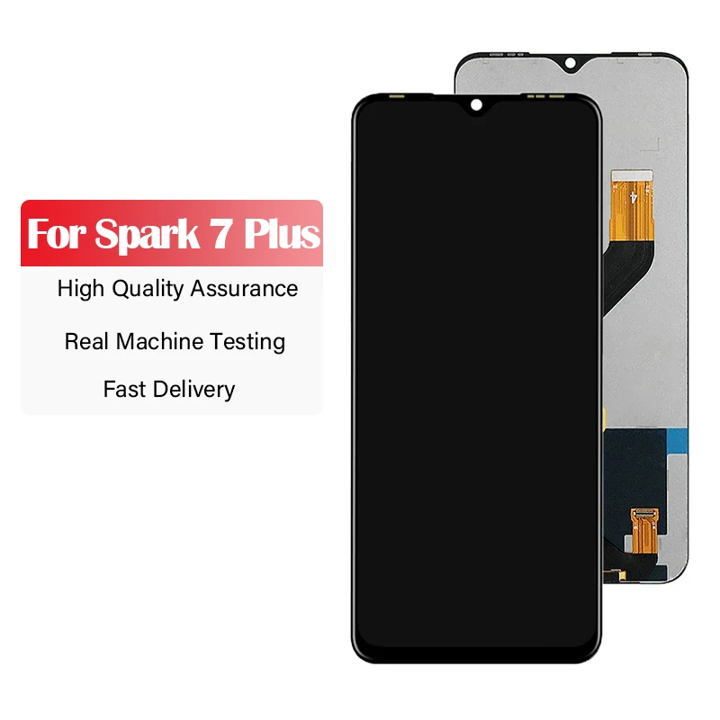 LCD Screen for 6.80 inches Tecno Spark 7 Plus KF7j LCD Touch Screen Digitizer Assembly with Repair Tool and Glue For kf7j lcd