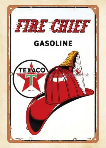 Наружная репродукция Texaco Fire Chief бензиновый металлический жестяной знак