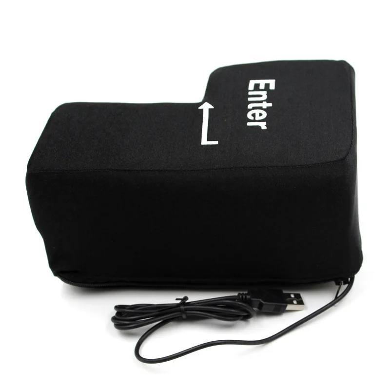 Big Usb Enter Key Button Computer Vent Pillows Soft Return Key Offices Stress Relief Toy Wholesale Dropship