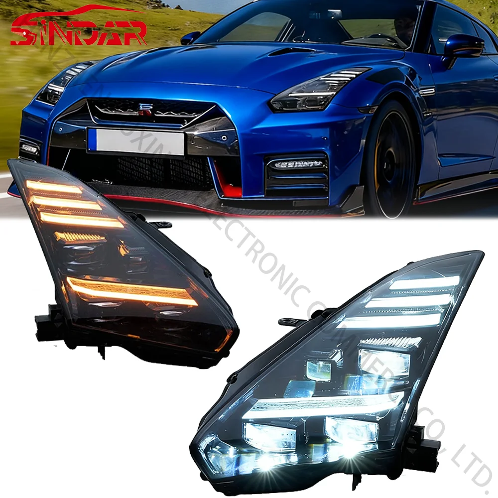 

Auto LED Headlights Assembly For Nissan GT-R GTR R35 2009-2023 2024 2025 Wholesale NEW Modified Head Lamp Accessories