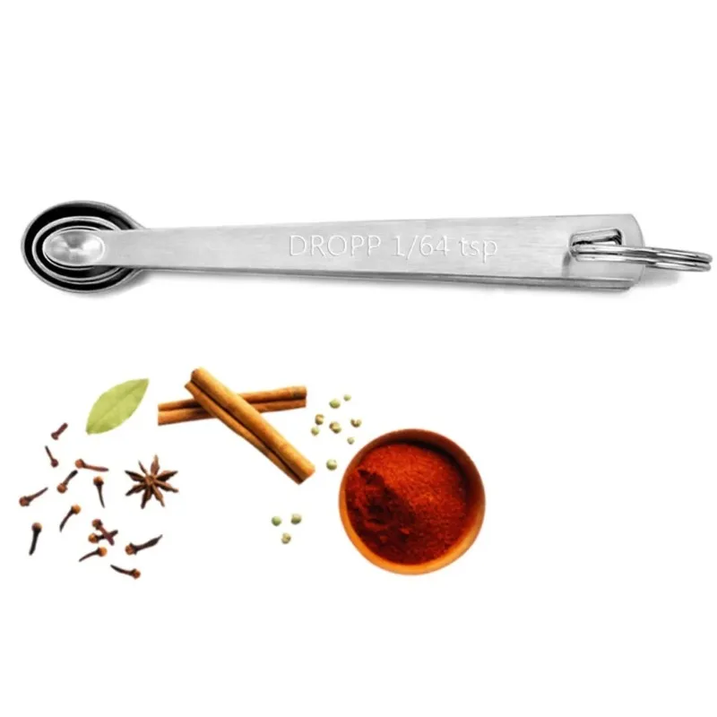 5pcs/Set Small Measuring Spoon Stainless Steel Coffee Tea Seasoning Multiple Size Kitchen Tools - view 6
